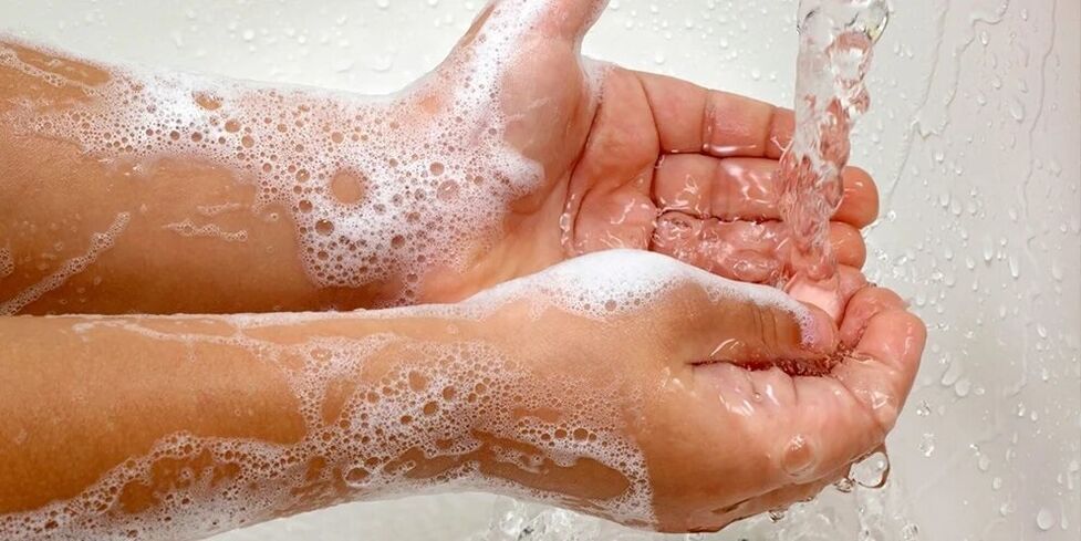 lavagem das mãos para evitar a infestação de parasitas
